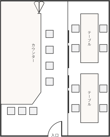 鮨 忠次のフロアマップ